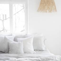 Grey Striped Linen Duvet Cover - Soft Stonewashed Natural Bedding, Queen & King Sizes - thumbnail 3
