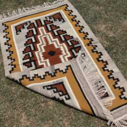 Navajo Rug Southwestern Hand Woven Rugs Kilim Dhurry Wool 3x5 Ft Geometric Tribal Bohemian Home Decor Native American - thumbnail 4