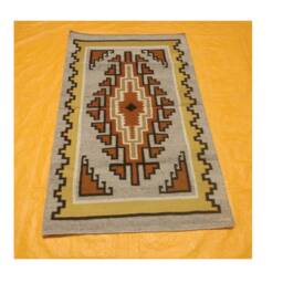 Navajo Rug Southwestern Hand Woven Rugs Kilim Dhurry Wool 3x5 Ft Geometric Tribal Bohemian Home Decor Native American - thumbnail 2