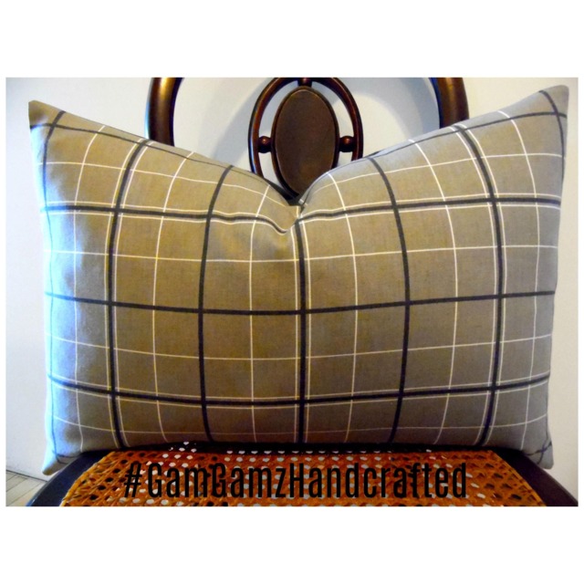 Timeless.modern Windowpane Plaid.charcoal.grey.white.pillow Cover.fall Pillows.plaids.toss Pillow.throw Pillow.slipcover - image 1