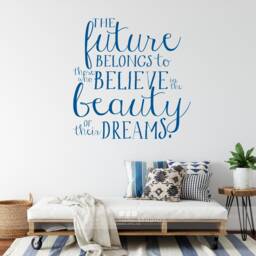 Beauty Of Their Dreams - Eleanor Roosevelt Vinyl Wall Words Custom Home Decor - thumbnail 1