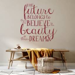 Beauty Of Their Dreams - Eleanor Roosevelt Vinyl Wall Words Custom Home Decor - thumbnail 3