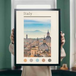 Rome Italy Travel Poster Vintage Landmark Art Print - thumbnail 4