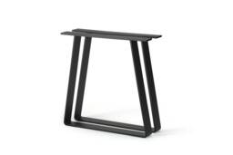 2 X Trapezoid Metal Table Legs For Coffee Or Bench, 4cm Flat Bar Steel, Industrial Loft Furniture - thumbnail 1