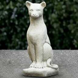 White Cat Sculpture Concrete Kitten Statue Outdoor Kitty Figure Cement Animal Decoration Kitty Lover Gift Handmade Ornament Yard Art - thumbnail 1