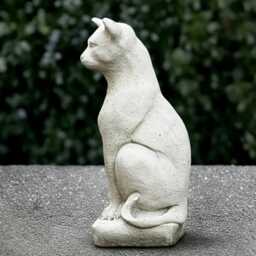 White Cat Sculpture Concrete Kitten Statue Outdoor Kitty Figure Cement Animal Decoration Kitty Lover Gift Handmade Ornament Yard Art - thumbnail 3