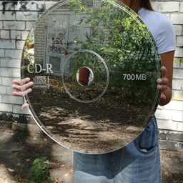 Wall Mirror Large Cd Mirror, Handmade Design Mirror, Acrylic Decorative 3D Wall Decor For Living Room, Bedroom Mirror - thumbnail 3