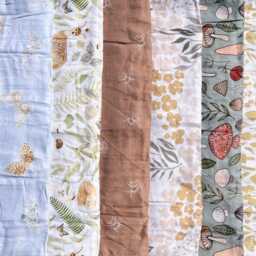 Woodland Swaddle Blanket - Animal Muslin Baby - thumbnail 4
