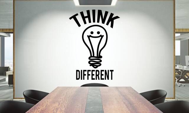 Think Different Office Wall Decal Inspirational Quote Sticker 2406Re - image 1