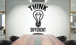 Think Different Office Wall Decal Inspirational Quote Sticker 2406Re - thumbnail 1