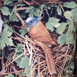 Bird Nest Pillow, Handmade, Woodland D??cor - thumbnail 3