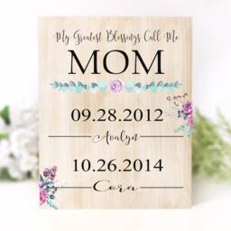 Mother's Day Gift For Grandma From Grandchildren Personalized Mothers Nana Grand Kids Wall Art Keepsake - thumbnail 3