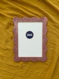 Wavy Picture Frame A4 - Pink Glitter Free Shipping Australia Gallery Wall Unique Home Decor Gift Australian Made - thumbnail 1