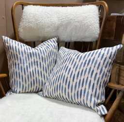 Pair 2 Double Sided, Linwood Smocked Cushions - thumbnail 1