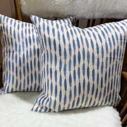 Pair 2 Double Sided, Linwood Smocked Cushions - thumbnail 2