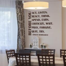 Ernest Hemingway Sayings Inspirational Wall Quotes Vinyl Decal Stickers - 115 - thumbnail 1
