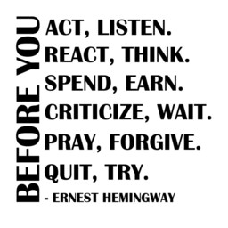 Ernest Hemingway Sayings Inspirational Wall Quotes Vinyl Decal Stickers - 115 - thumbnail 3