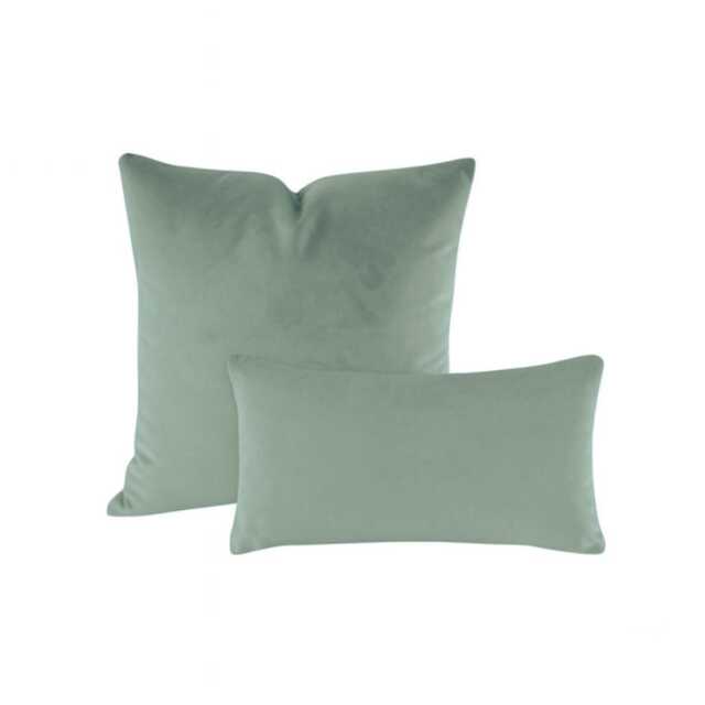 Pastel Green Velvet Cushion Covers - Soft Matt Velvet, Size Choice Square & Lumbar Pillows - image 1