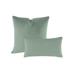 Pastel Green Velvet Cushion Covers - Soft Matt Velvet, Size Choice Square & Lumbar Pillows - thumbnail 1