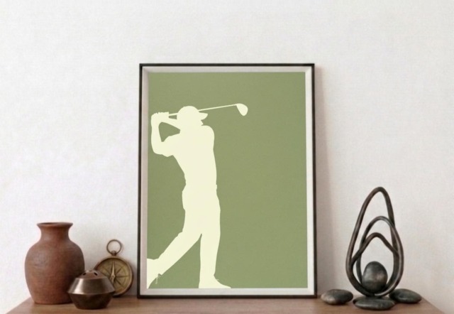Golf Swing Framed Art Print - Modern Sports Wall Decor - image 1