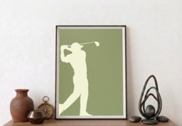 Golf Swing Framed Art Print - Modern Sports Wall Decor - thumbnail 1