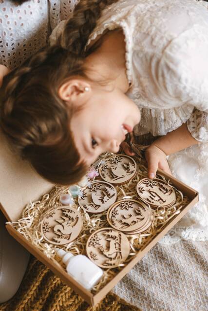 Christmas Diy Craft Ornaments Set Layered Wood Kits For Adults Teens Kids Kit Gift Idea Do It Yourself Colouring Kit - image 1