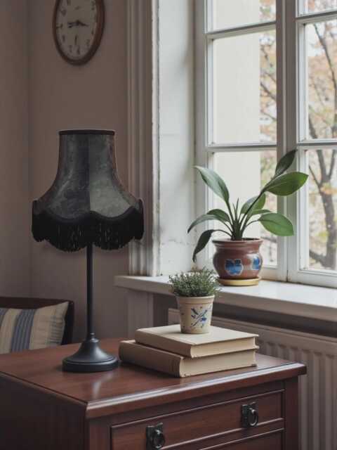 Black Paisley Fabric Lampshade Handmade in The UK For Table & Floor Standard Lamp Shades, Ceiling Lights, Clip On Wall Lights - image 1