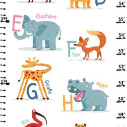 Animal Alphabet Height Chart, Nursery Wall Decor, Kids Growth Chart - thumbnail 2