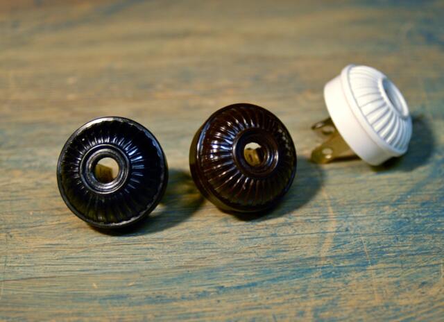 Vintage Style Electrical Plug Ribbed Design - Bakelite Replica Top Quality Supplies For Your Handmade Lighting, Lamps, Pendants Etc - image 1