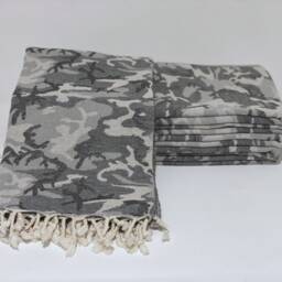 Shade Of Grey Beach Towel, Turkish Fouta, Fashion House, Beach Sauna Luxury Peshtemal, Hamam - thumbnail 2