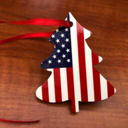 Christmas Decorations Tree Ornament United States Stars & Stripes Decoration. Tree Shaped Decoration Hanging Ornament - thumbnail 4