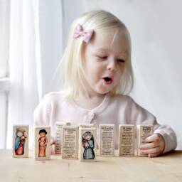 Immaculate Heart Of Mary Patron Saint Block With Gift Bag // Catholic Toys By Almondrod - thumbnail 3