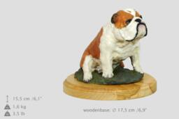 Bulldog, Dog Woodenbase Statue, Painted, Limited Edition, Make Your Own Artdog - thumbnail 1