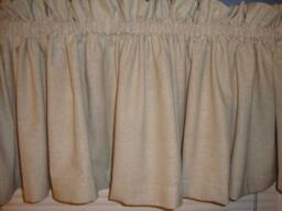 Farmhouse Muslin Valance Rustic Country Homespun Fabric Custom Widths - thumbnail 1