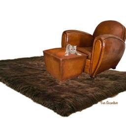 Shaggy Faux Fur Area Rug - Thick Sheepskin Pelt Design, Usa Made - thumbnail 2