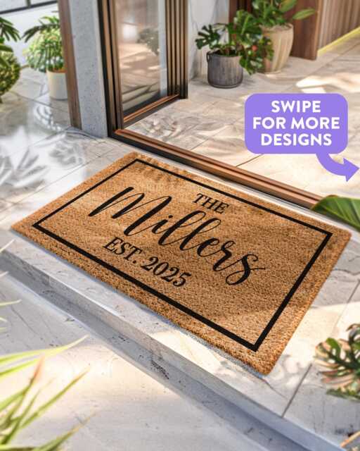 The Ultimate Custom Door Mat With Family Name Designs - Home Decor Welcome Mats Doormat Gifts Housewarming Gift - image 1