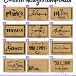 The Ultimate Custom Door Mat With Family Name Designs - Home Decor Welcome Mats Doormat Gifts Housewarming Gift - thumbnail 2