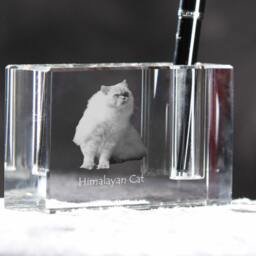 Himalayan Cat , Crystal Pen Holder With Cat, Souvenir, Decoration, Limited Edition, Collection - thumbnail 3