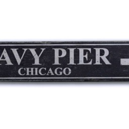 Navy Pier Sign, Chicago, Sign Pier, Wood Decor, Wall - Rustic Hand Made Wooden Decor - thumbnail 2