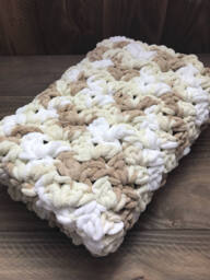 Newborn Photo Prop Blanket, Crochet Chunky Baby Photography - thumbnail 1