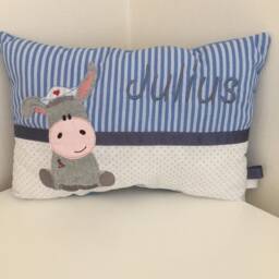 Personalized Pillow Donkey 40 X25 cm Name Pillowgift For Birth Gift Baptismdesired Name - thumbnail 2