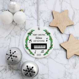 Personalised Piano Ornament - Musical Instrument Christmas Tree Decoration Custom Gift For Pianist Music Lover Holiday Keepsake - thumbnail 4