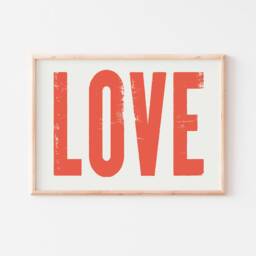 Quirky Bedroom Love Print, Art Typography Graphic Poster, Landscape, A3 A4 A5, Funky Home Decor, Housewarming Gift, Fun Bold Colours - thumbnail 2