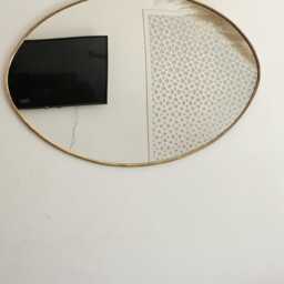 Moroccan Handmade Brass Wall Mirror in Oval Shape - thumbnail 4