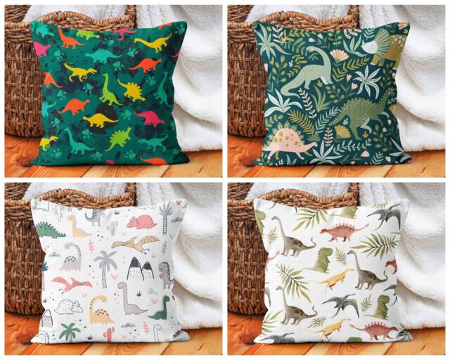 Dinosaur Pattern Children's Pillow Case/Dinosaur Reading Cushions/Cute Dinosaur Book Models/Children's Room Decor - image 1