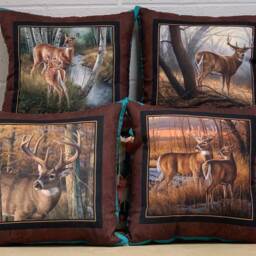 Set Of 4 Cushion Covers With Stags - 39550-Cush - thumbnail 2