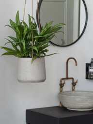 Patt Hanging Plant Pot, Grey Washed, Multiple Sizes