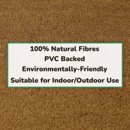 Dog Line Drawing Coir Welcome Mat - Eco-Friendly Front Door Rug - thumbnail 2