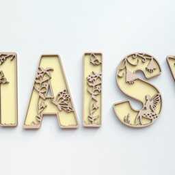 Fairy Themed Wooden Letters - Butterfly Flower Ethereal Woodland Name Decoration Personalised Sign Children's Bedroom Playroom Wall Art - thumbnail 3
