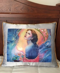Silk Pillowcase . Crystal Pillow Pop Of Color Pillows. Mindfulness Gift. Beads .spiritual Decorative Pillow. Attraction - thumbnail 1